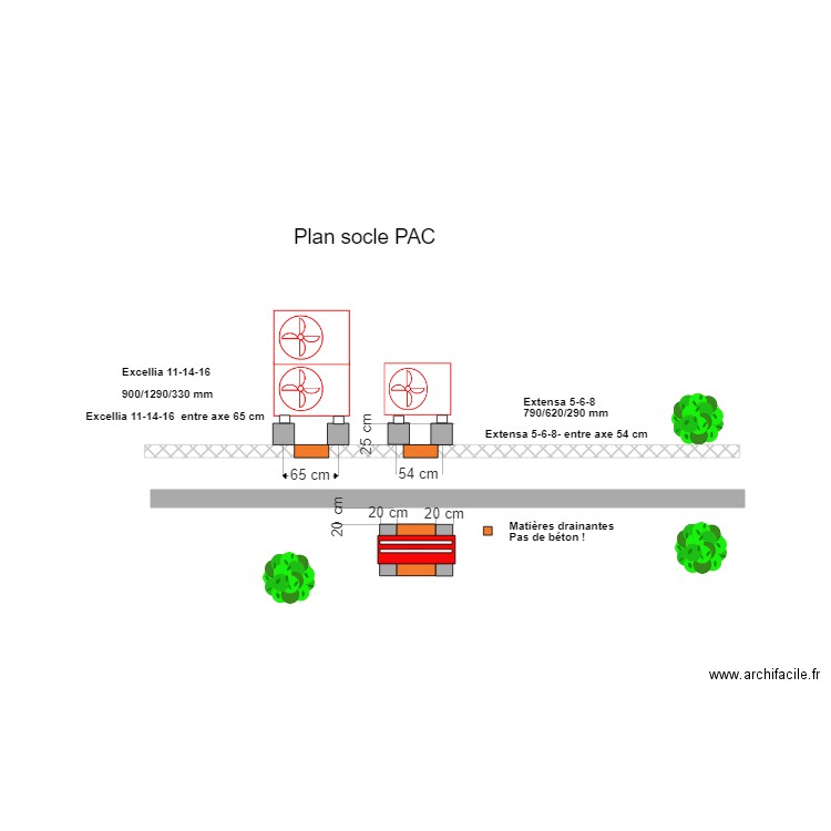 1 socle . Plan de 0 pièce et 0 m2