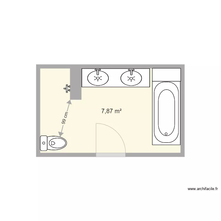 SDB projet Francois. Plan de SDB projet Francois. Plan de