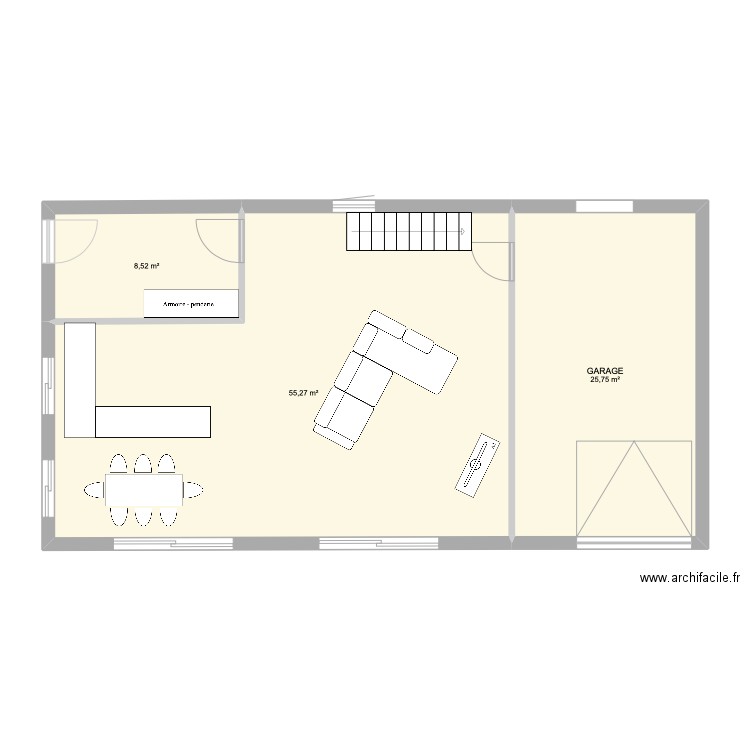 TEST MAISON KOWA FRANCIS. Plan de 3 pièces et 90 m2