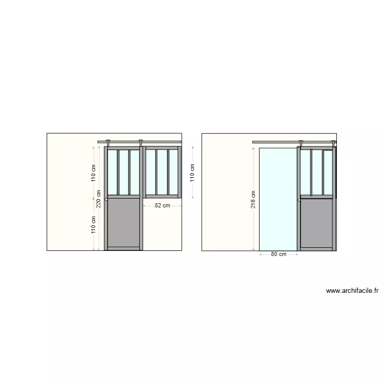Porte Cuisine. Plan de 