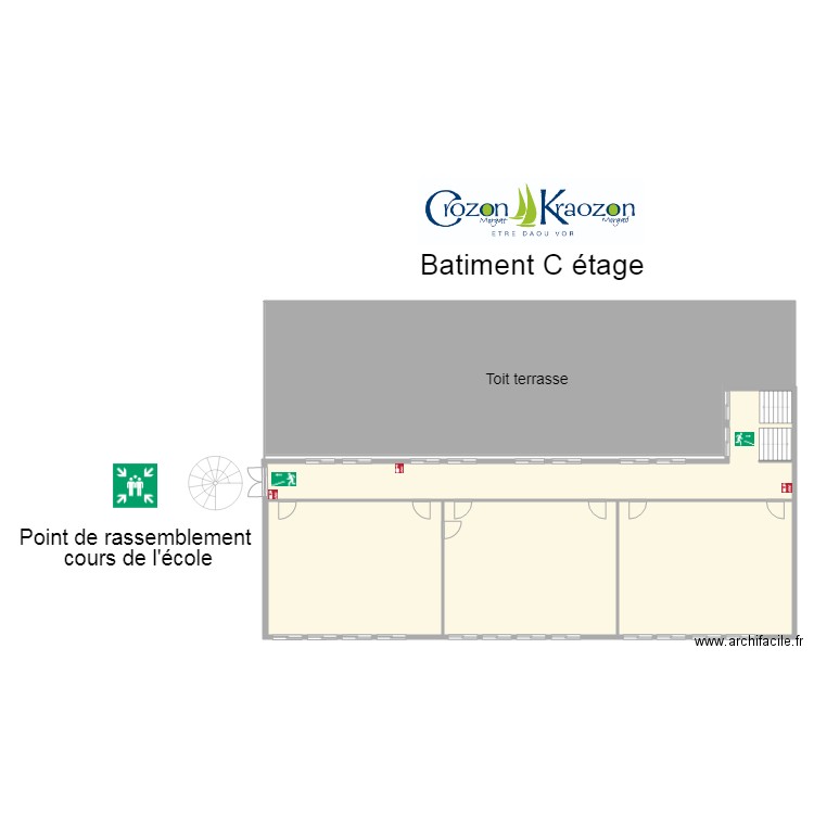 école jean jaures BAT C étage . Plan de 0 pièce et 0 m2