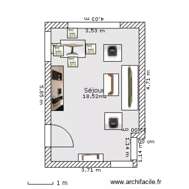 S&eacute;jour. Plan de 