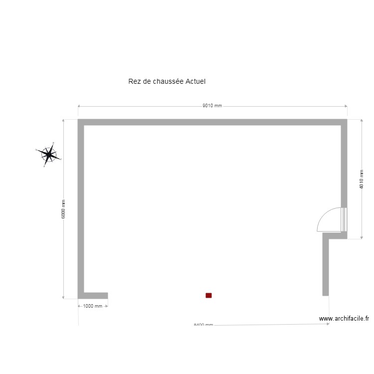 Plan rez de chaussée actuel. Plan de 0 pièce et 0 m2