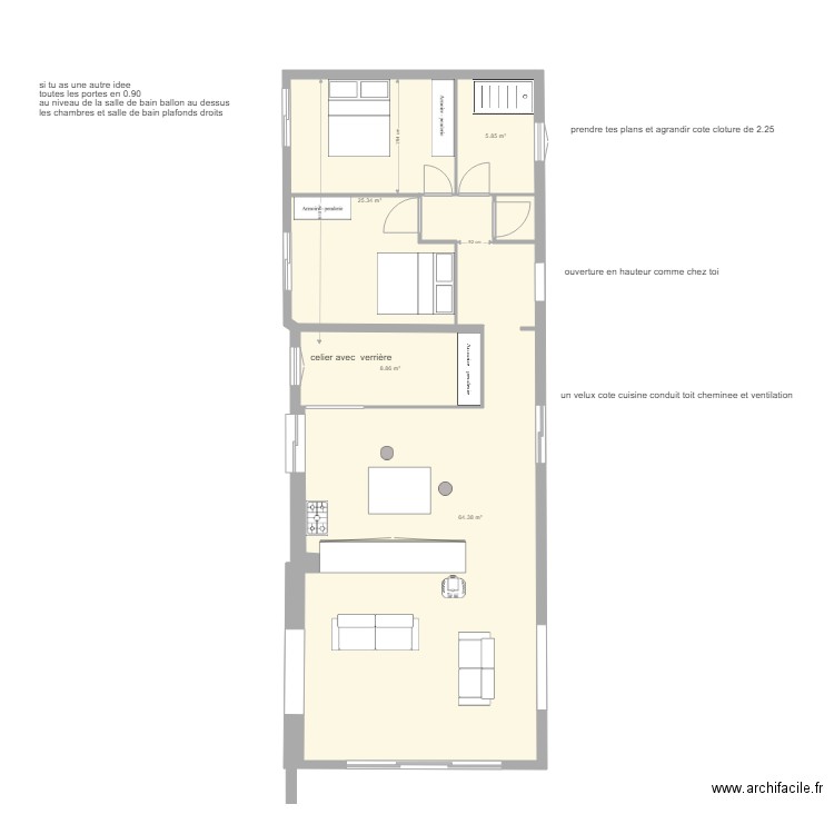 bas chauve 7. Plan de 0 pièce et 0 m2