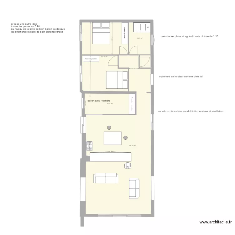 bas chauve 7. Plan de 