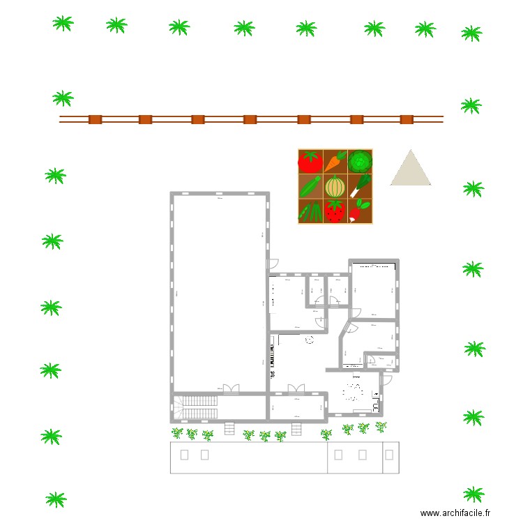 Denizard. Plan de 8 pièces et 207 m2