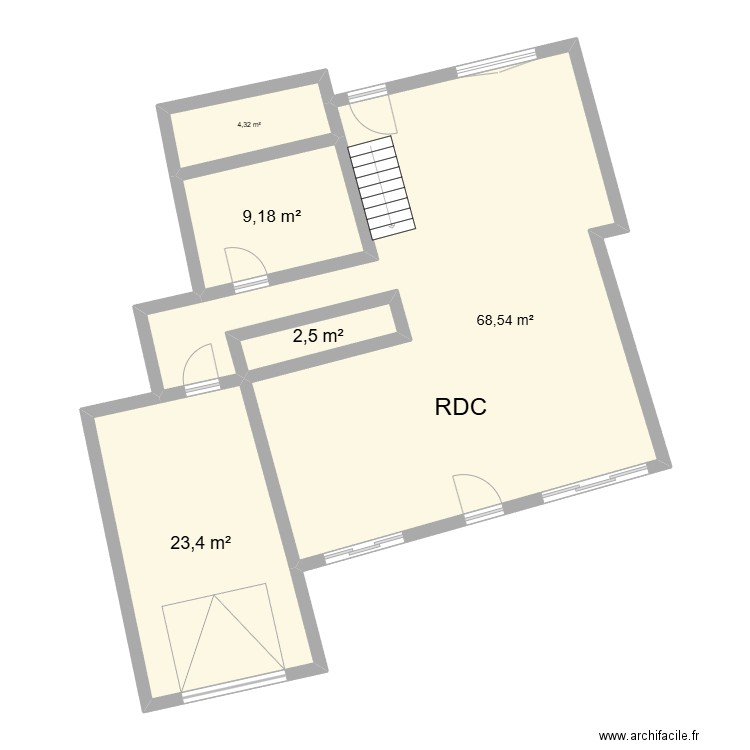 Le Crotoy. Plan de 5 pièces et 108 m2