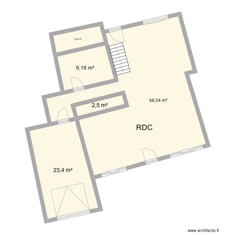 Le Crotoy. Plan de 4 pièces et 114 m2