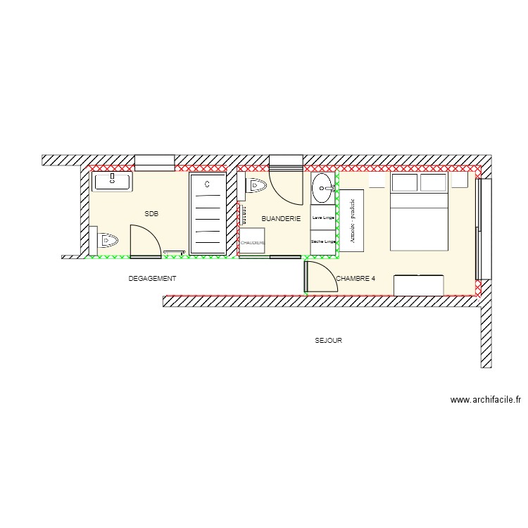 BELMONTE CHAMBRE SDB  BUANDERIE COTE FINAL. Plan de 0 pièce et 0 m2