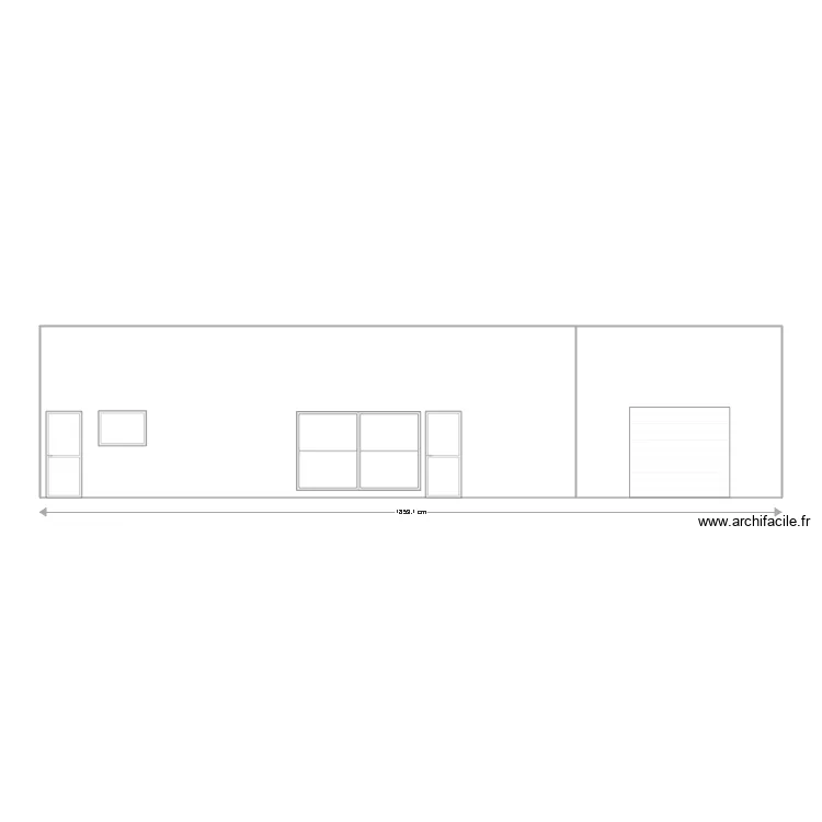 Façade salle. Plan de Façade salle. Plan de