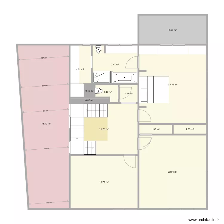 Raquette 1er V1. Plan de 0 pièce et 0 m2
