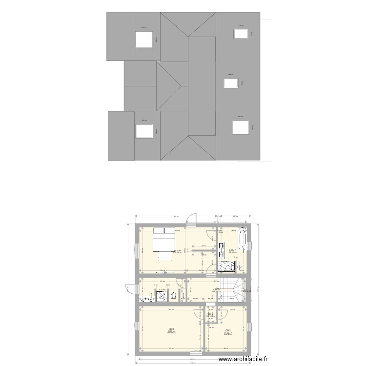 PLAN LAMEE toit apres. Plan de 0 pièce et 0 m2