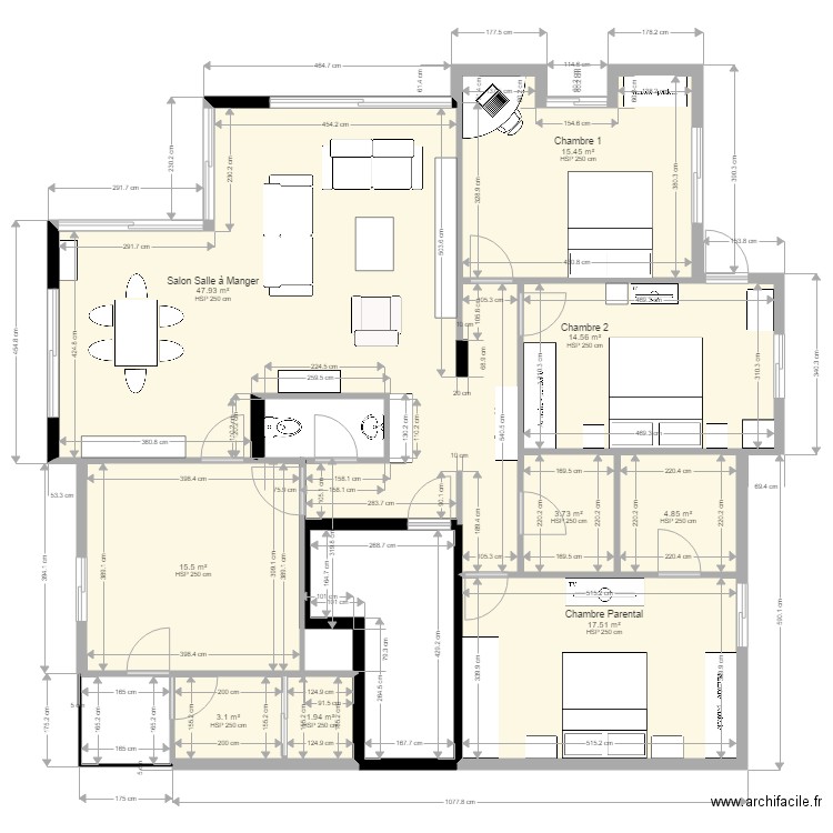 appt Aoukar. Plan de 0 pièce et 0 m2