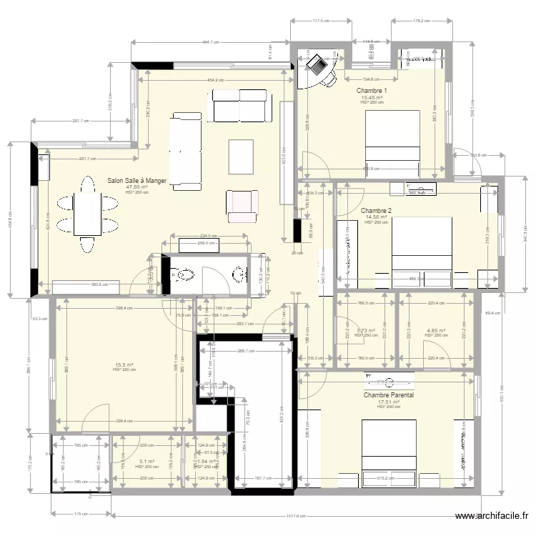 appt Aoukar. Plan de 