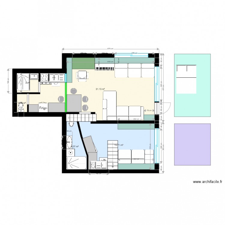 ideanocloisons1. Plan de 0 pièce et 0 m2