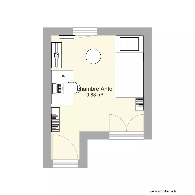 Chambre. Plan de 