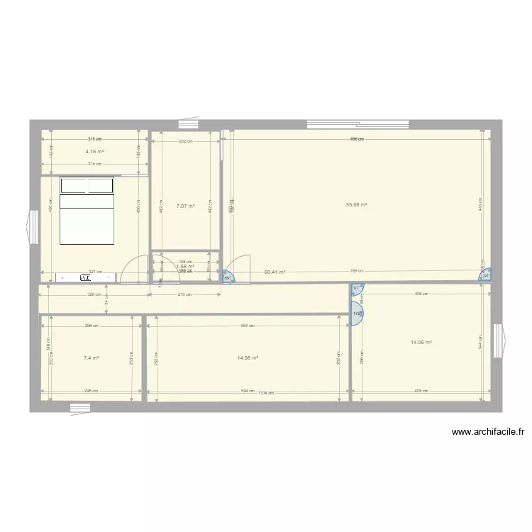 maison terrain leblanc. Plan de 