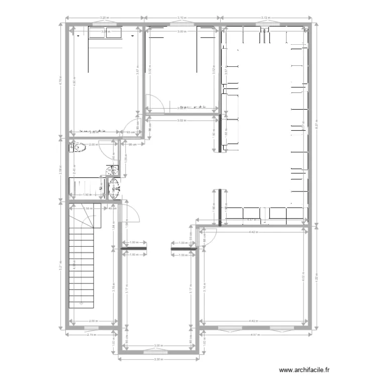 124m 2eme étage. Plan de 124m 2eme étage. Plan de