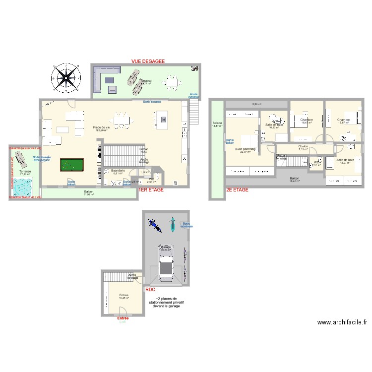 CLEMENT ludo. Plan de 81 pièces et 1211 m2