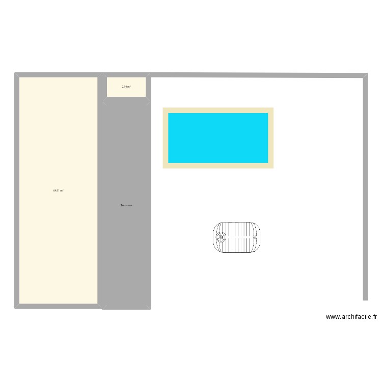 Plan masse piscine. Plan de 0 pièce et 0 m2