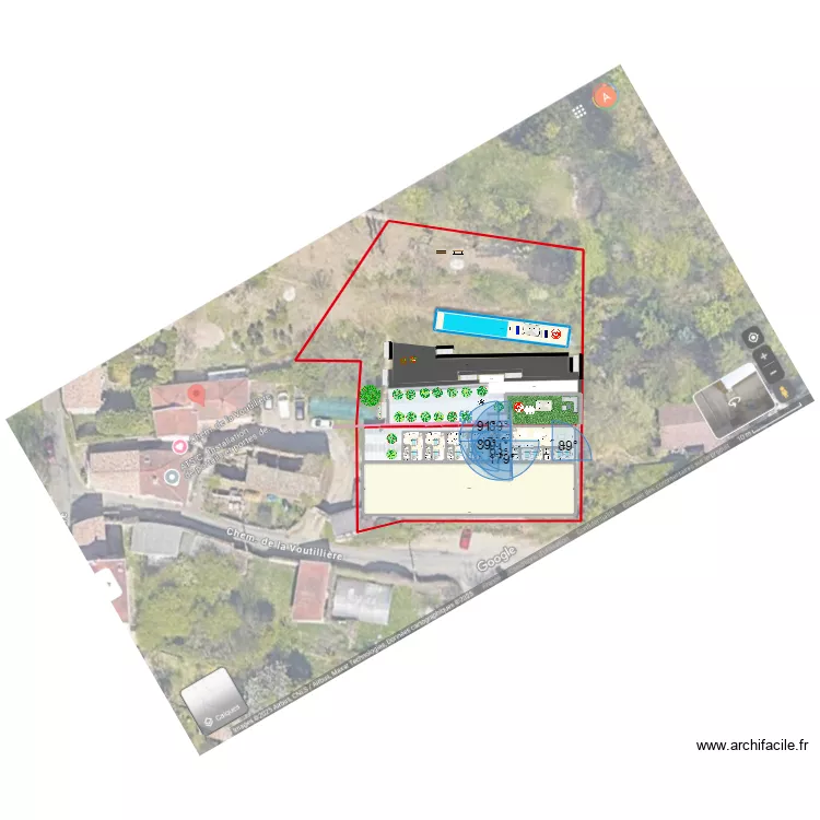 Champagne 2025 -4 studio +1chambre +2suites -volumes +jardin. Plan de 