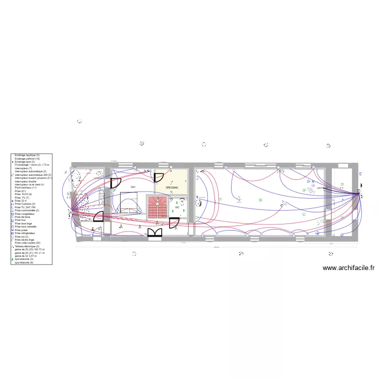 maison jeremi &eacute;lectricit&eacute; passage gaines. Plan de 