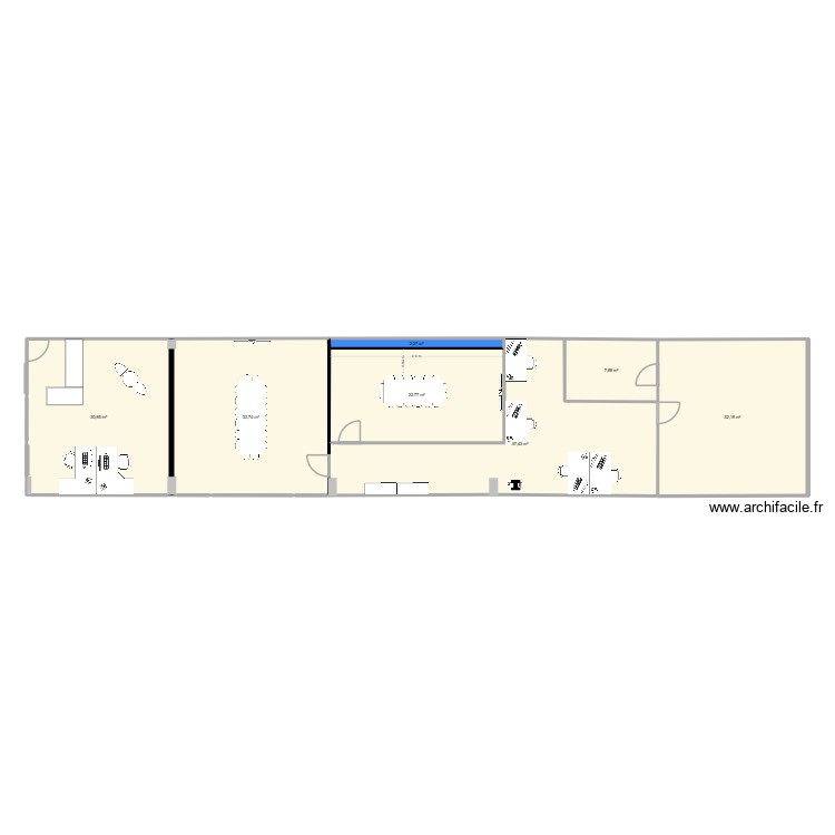 Bureau 0. Plan de 0 pièce et 0 m2 Bureau 0. Plan de 0 pièce et 0 m2