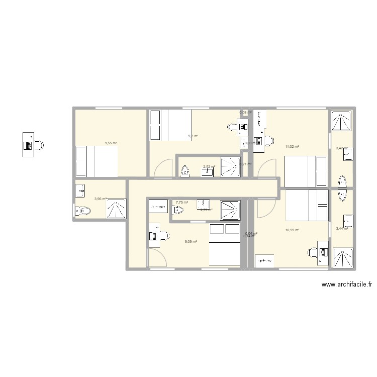 Projet. Plan de 0 pièce et 0 m2