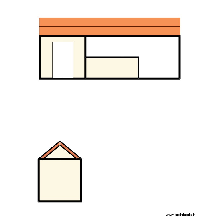 Plan de façades. Plan de 8 pièces et 24 m2