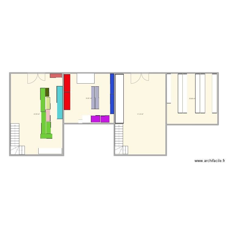 stocks appro. Plan de 4 pièces et 135 m2