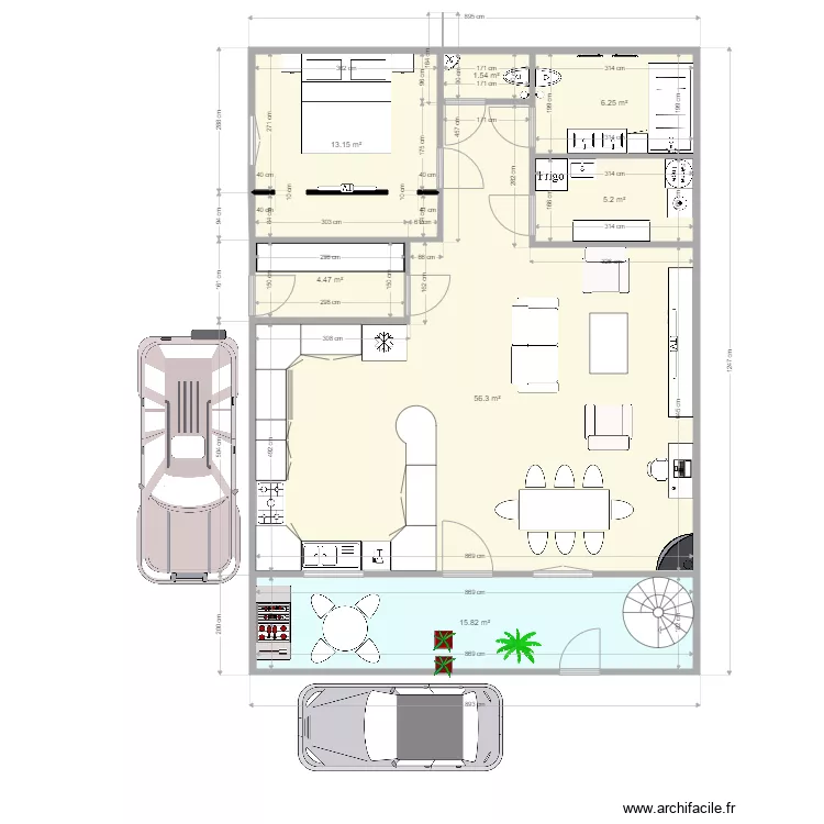 EUGENE PIANO TERRA. Plan de 