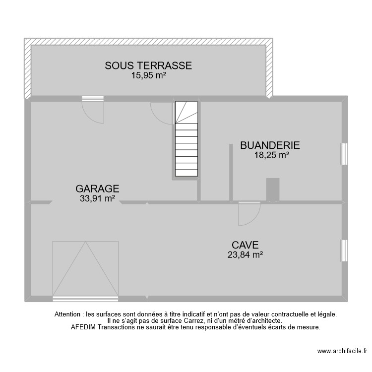 BI 8775 SOUS SOL PASCAL. Plan de 5 pièces et 94 m2