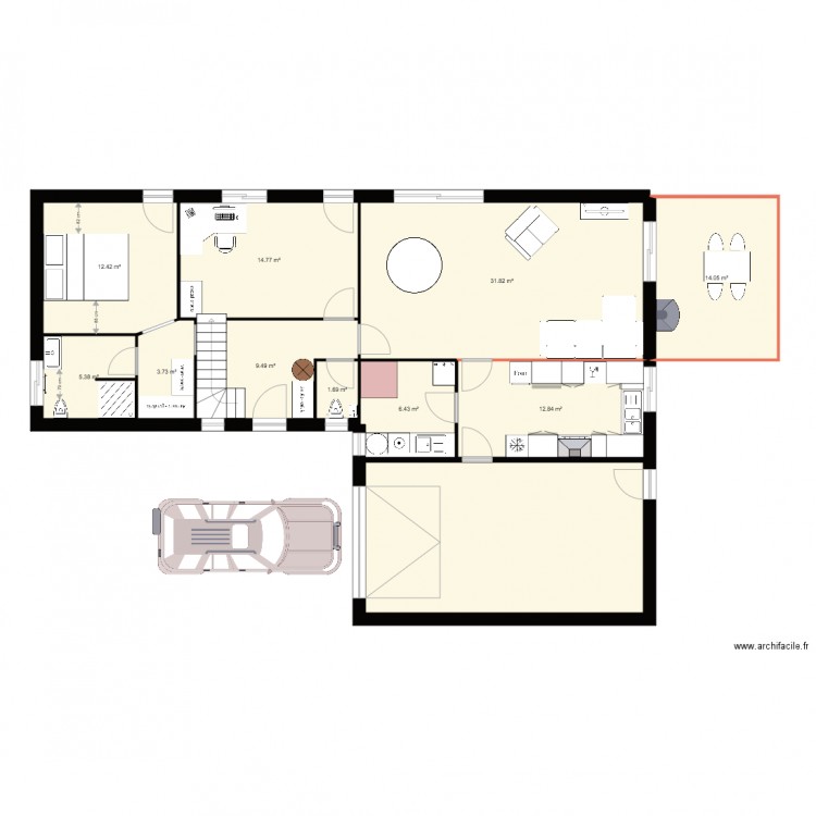 A ETAGE PLAN B BATIBAL 2. Plan de 0 pièce et 0 m2