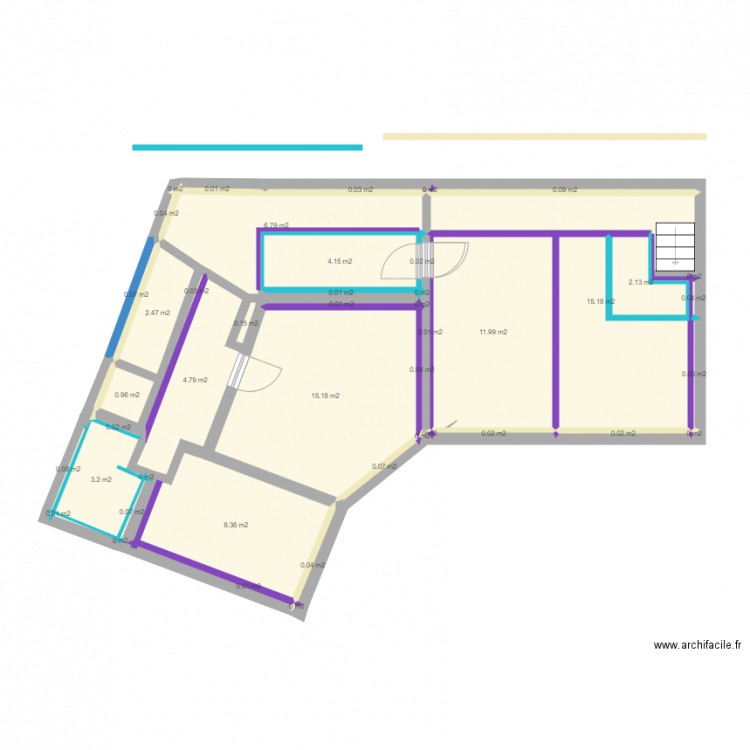 ETAGE GAUCHE aménagé . Plan de 0 pièce et 0 m2