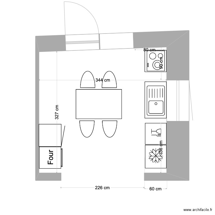 cuisine fin. Plan de 0 pièce et 0 m2