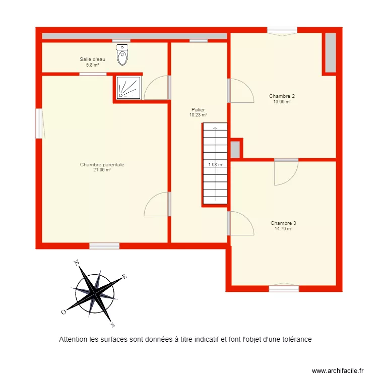 BI 2729 &eacute;tage non c&ocirc;t&eacute;. Plan de 