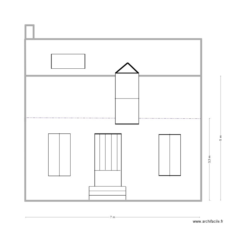 DP4 Façade Sud Avant 04_2023. Plan de 2 pièces et 35 m2