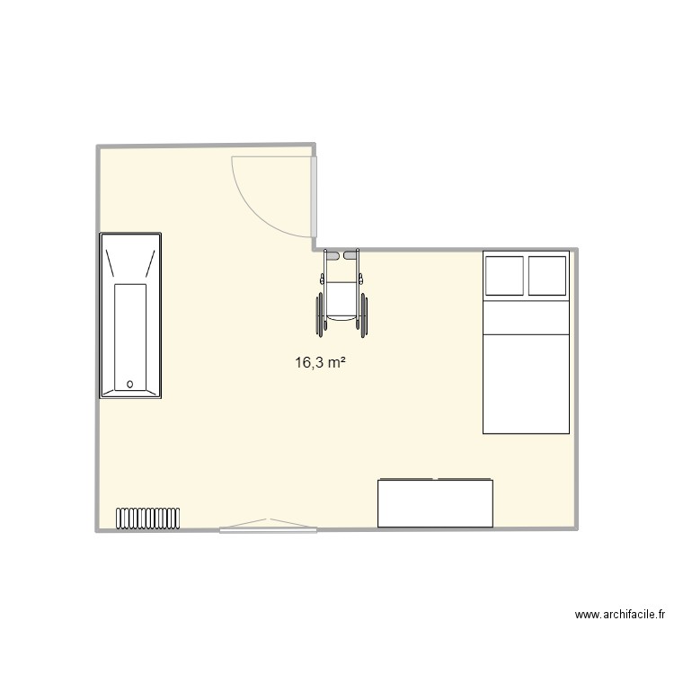 Chambre. Plan de 0 pièce et 0 m2