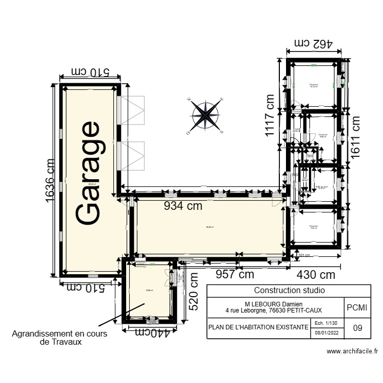  nouveau avec travaux Plan de la maison . Plan de 11 pièces et 224 m2