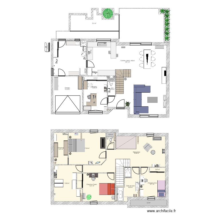 perso meublé TEST. Plan de 27 pièces et 231 m2