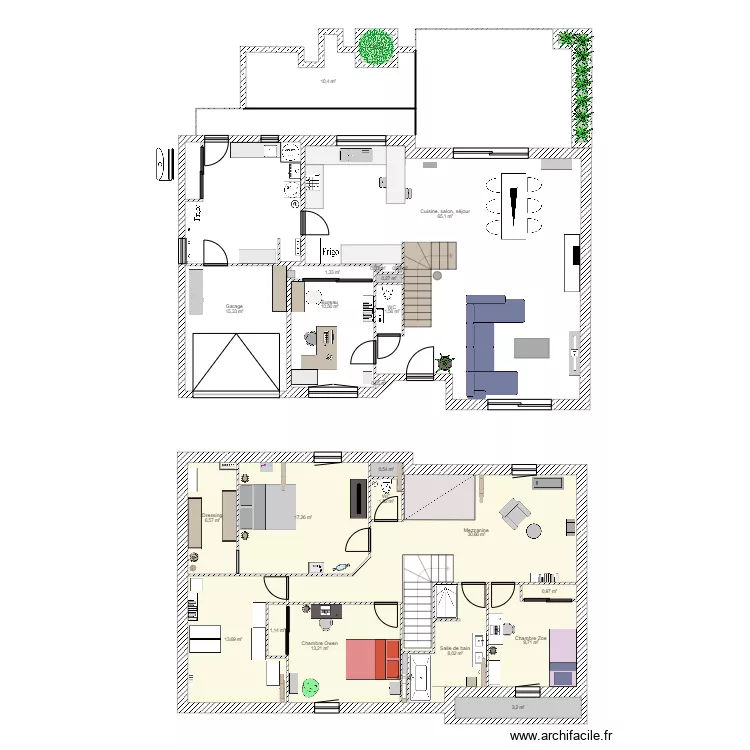 perso meubl&eacute; TEST. Plan de 