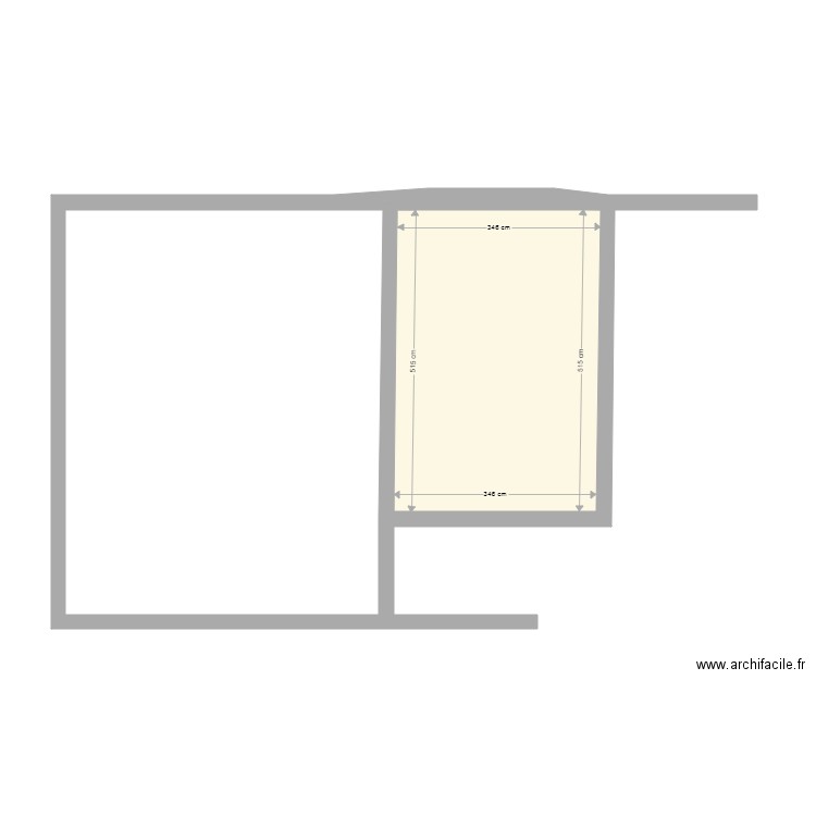 menton. Plan de 1 pièce et 18 m2