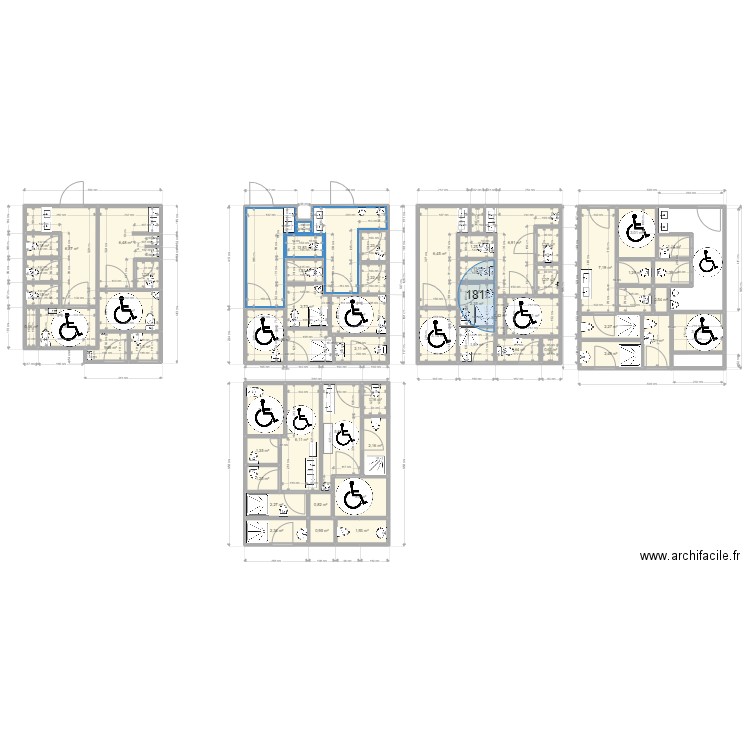 Toilettes trip 2 der. Plan de 0 pièce et 0 m2