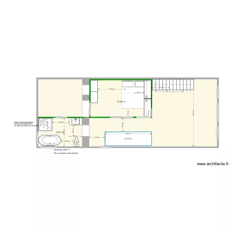 LA primero chambre parents. Plan de 