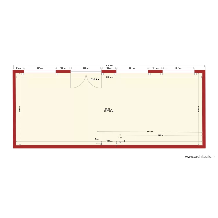 Cellule C11 relev&eacute; de plan. Plan de 