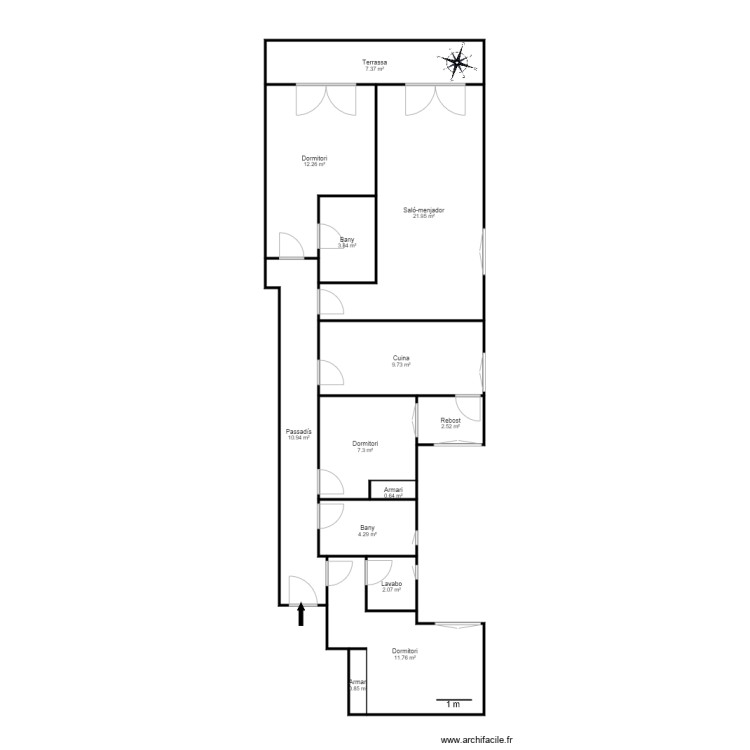ED RESIDENCIAL SEGLE XX 4 1 RANSOL CANILLO. Plan de 0 pièce et 0 m2