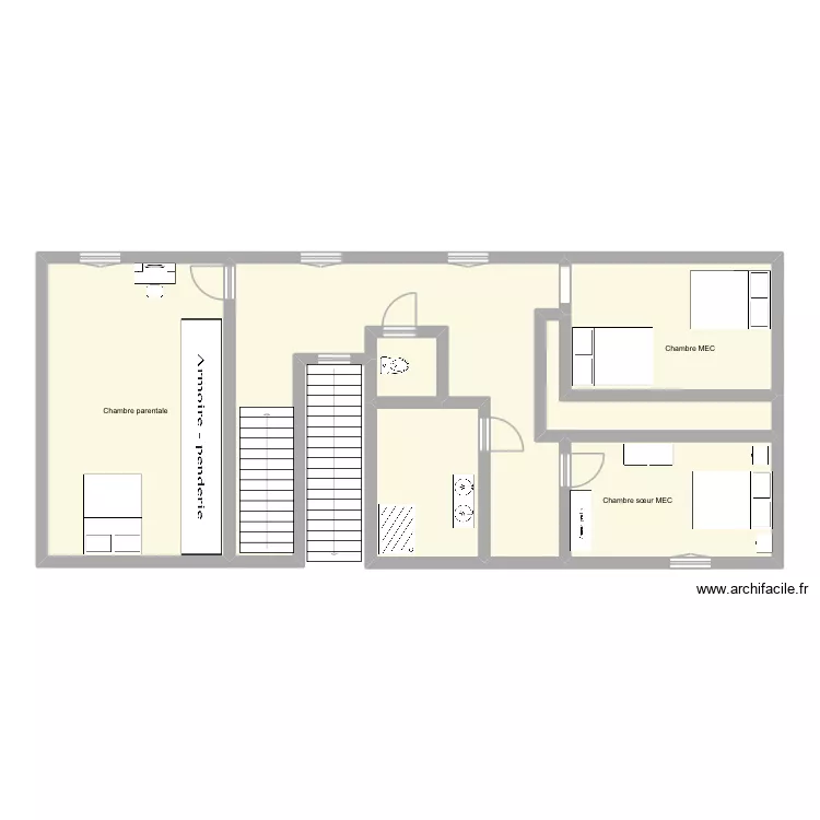 CR Rudy Etage. Plan de 7 pièces et 102 m²