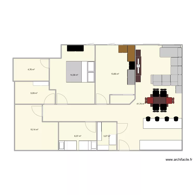 Condo 4 1/2+. Plan de 