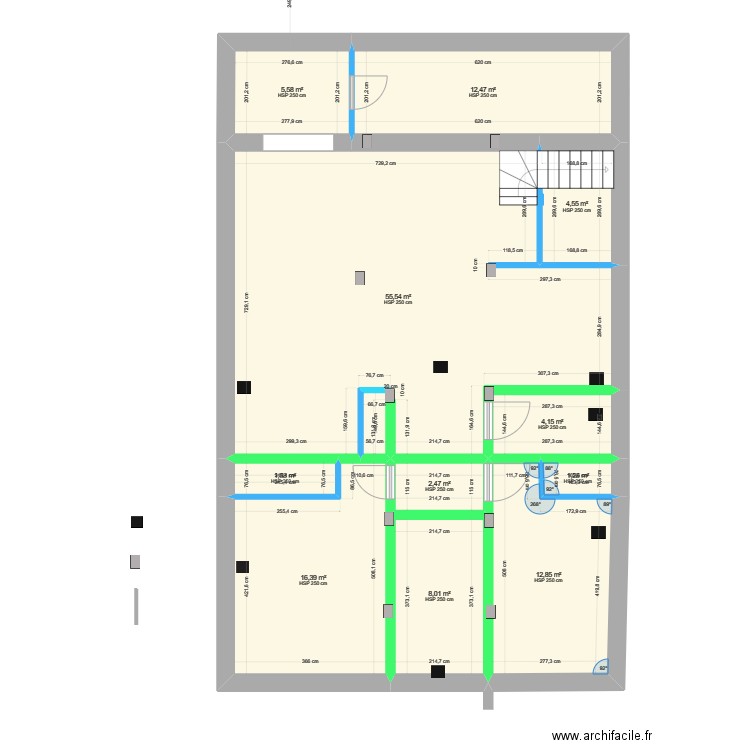 Rez de chaussée - 17 octobre 23 - 3. Plan de 11 pièces et 125 m2