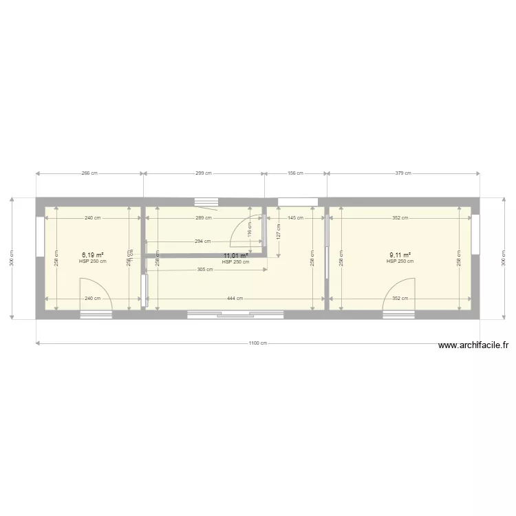 Module 3*10 m&egrave;tres. Plan de 